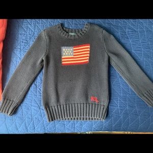 POLO Ralph Lauren American Flag sweater, sz 6 boys